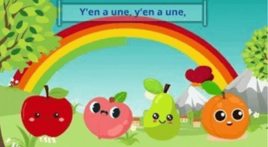 Comptine Pomme, pêche, poire, abricot 🍎🍐 pour enfants