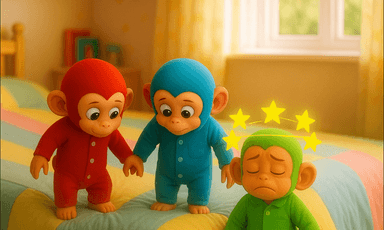 Comptine Cinq Petits Singes 🙈 Vidéo pour bébé  🙈 pour enfants