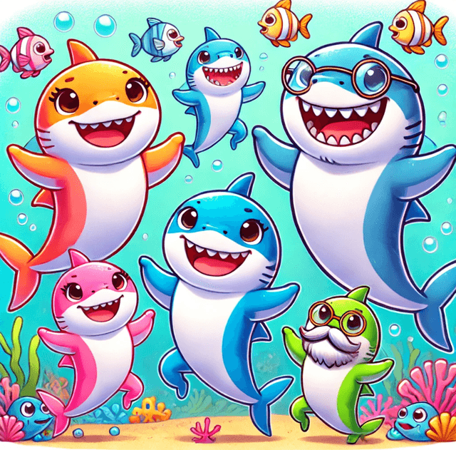 Jeu Puzzle de la famille requin pour enfants